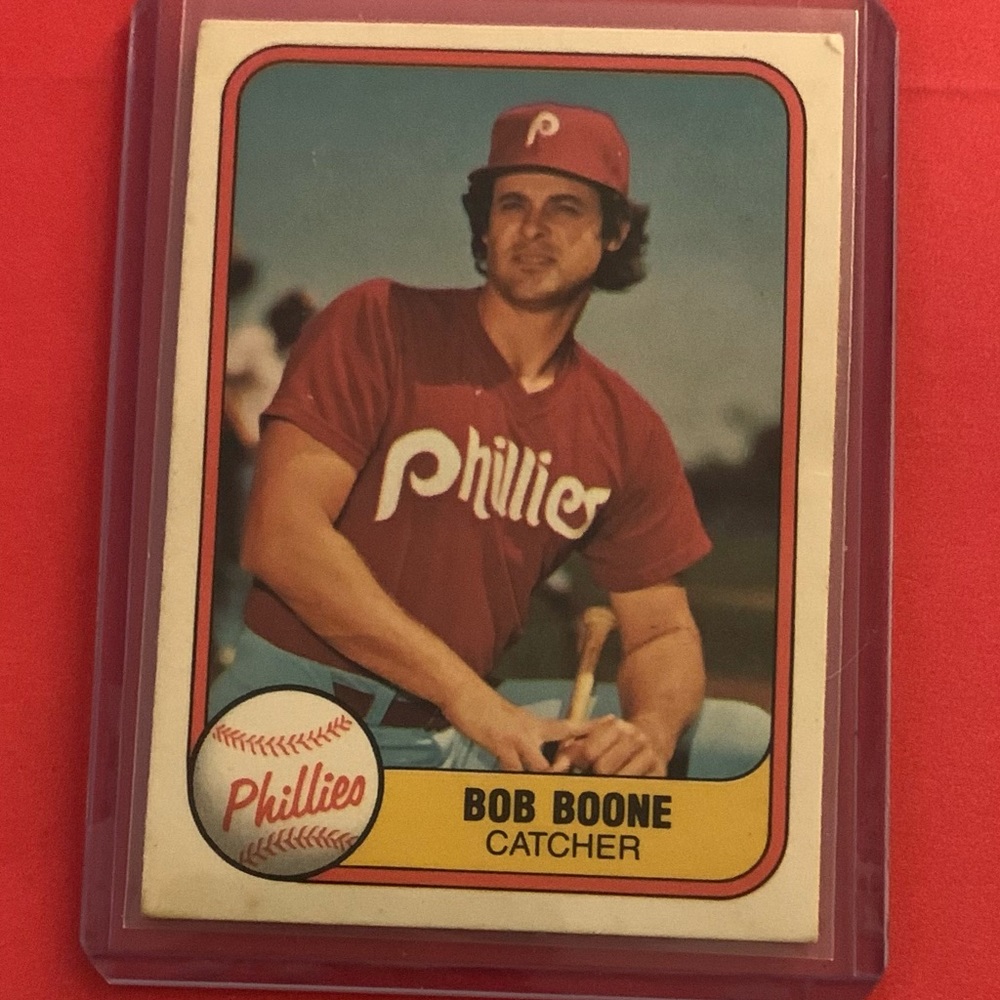Bob Boone #4 1981 Fleer Baseball Trading Card
